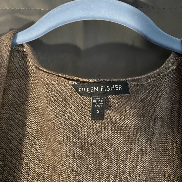 Eileen Fisher Taupe Open Front Cardigan - Picture 3 of 4